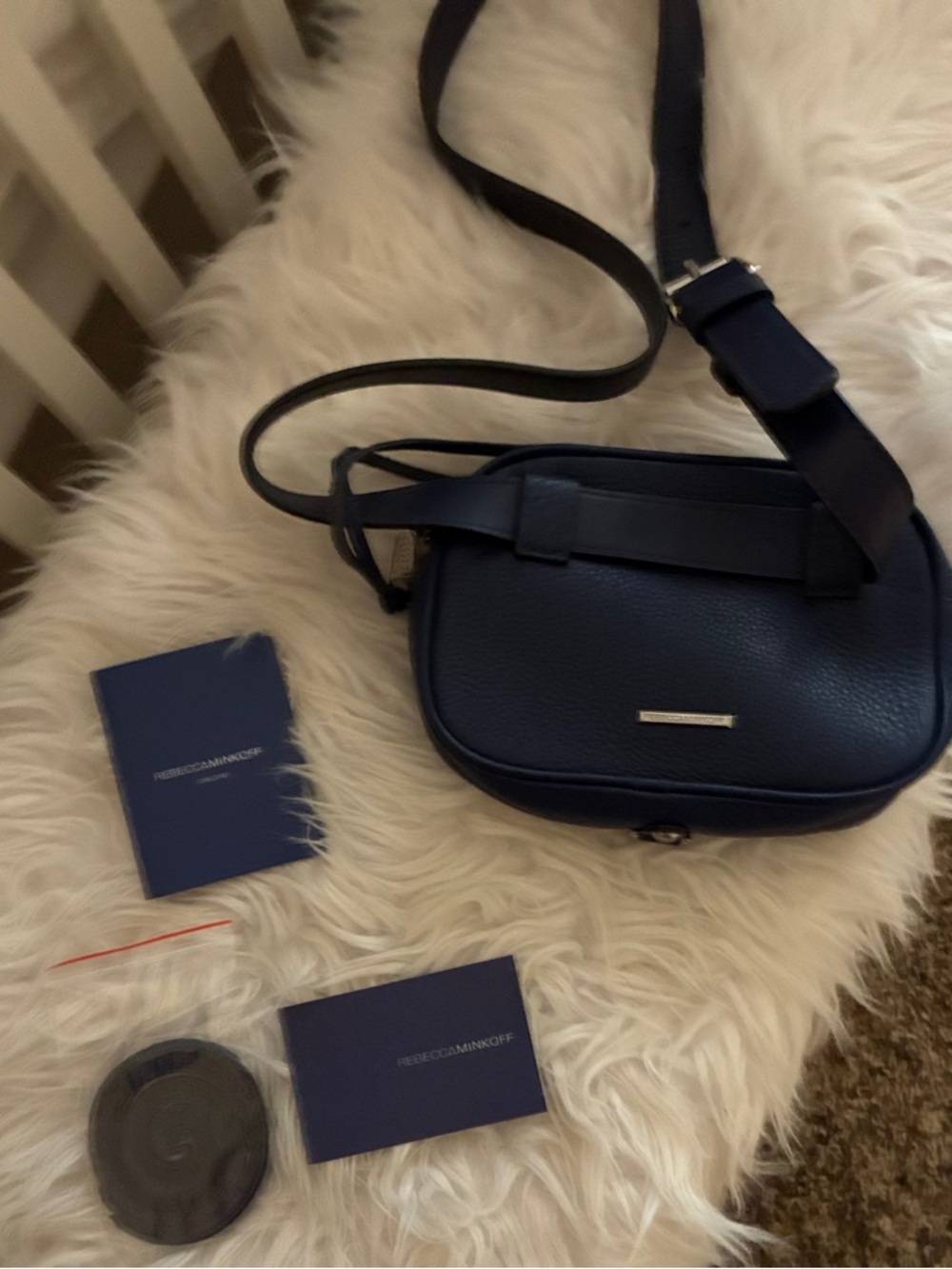 Rebecca Minkoff Blue Blythe Leather Belt Bag/Cross Body - Picture 12 of 16